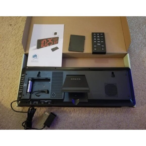 New Large Digital Wall Clock with Remote Control, 16.5 Inch LED Large Display - Picture 2 of 2